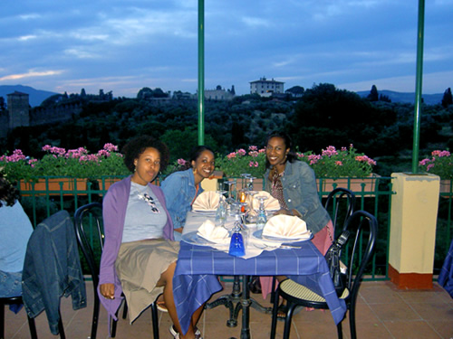 With friends while studying abroad in Fiesole, Italy