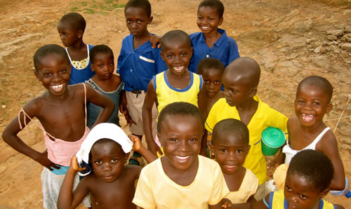 School Children in the village of Benim, Ghana