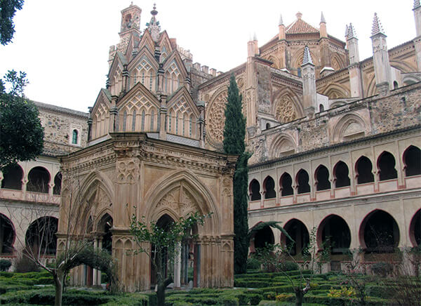 The courtyard of the monastery at Guadalupe, Spain.