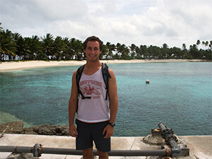 Author while volunteering in the Marshall Islands.